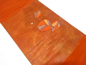 枝葉模様織り出し　名古屋帯